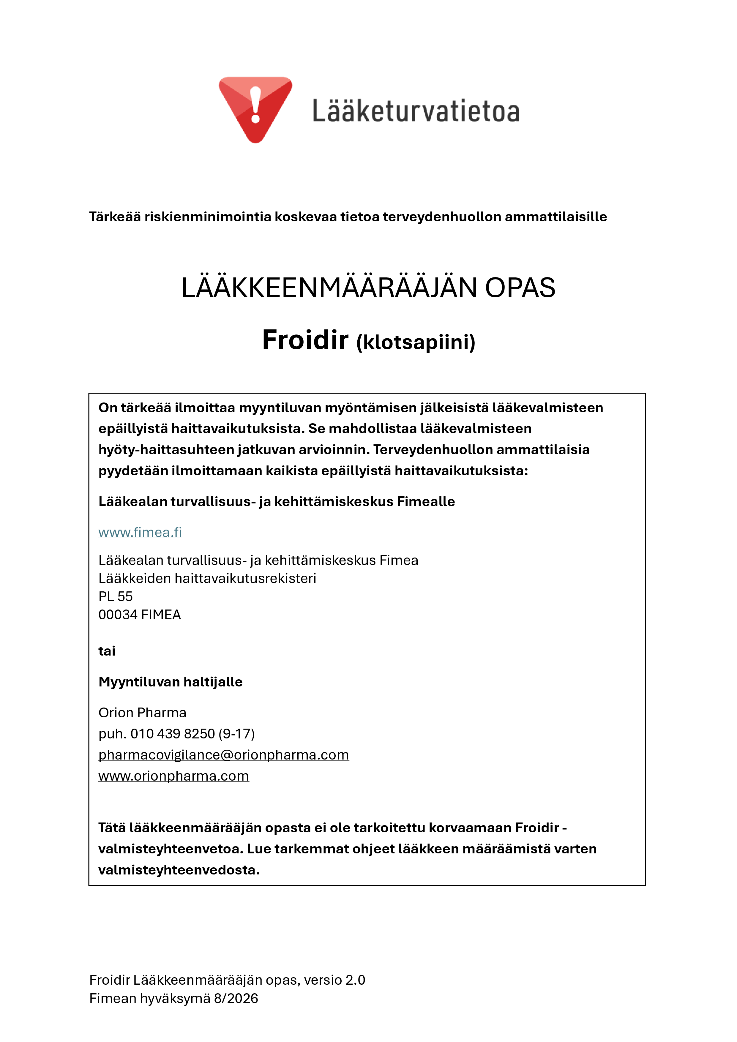 Lääkkeenmäärääjän opas