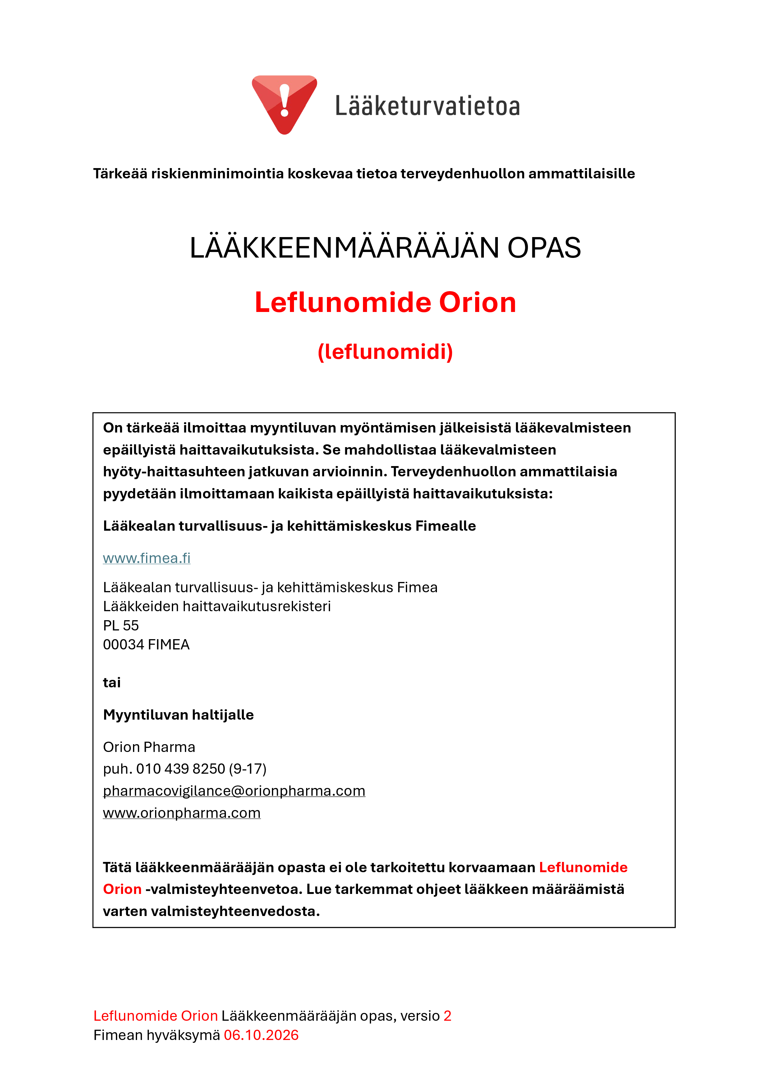 Lääkeenmäärääjän opas